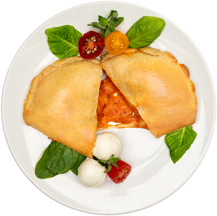 Image of the Cheese Pocket product on a plate, with other assorted foods